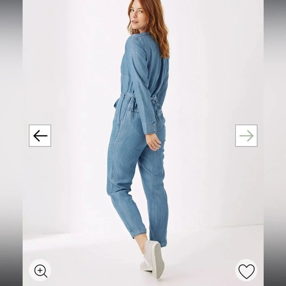 Fat face Imogen Tencel Jumpsuit chambray 10 new - Picture 6 of 13